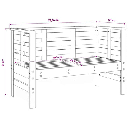 vidaXL 3 Piece Garden Lounge Set White Solid Wood Pine