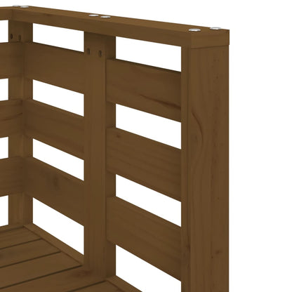 vidaXL 3 Piece Garden Lounge Set Honey Brown Solid Wood Pine