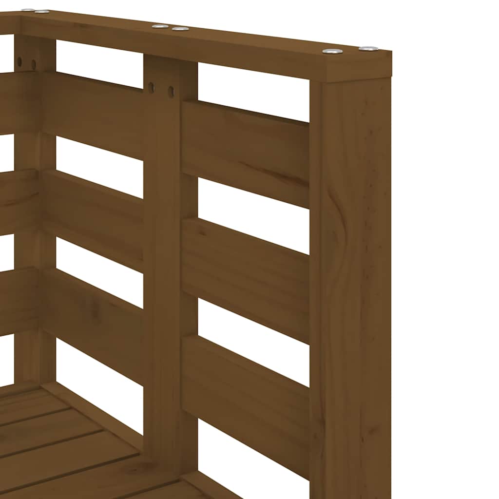 vidaXL 3 Piece Garden Lounge Set Honey Brown Solid Wood Pine