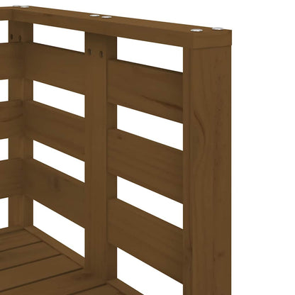 vidaXL 3 Piece Garden Lounge Set Honey Brown Solid Wood Pine