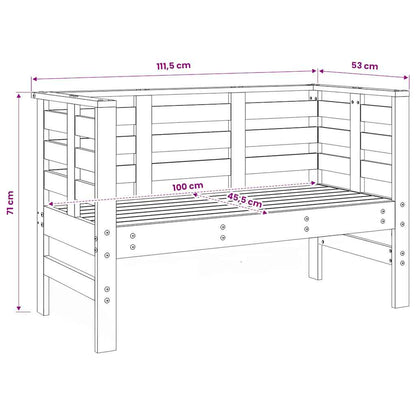 vidaXL 3 Piece Garden Lounge Set Black Solid Wood Pine