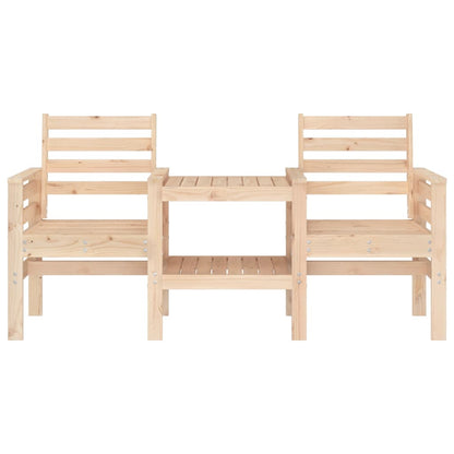 vidaXL Garden Bench with Table 2-Seater Solid Wood Pine
