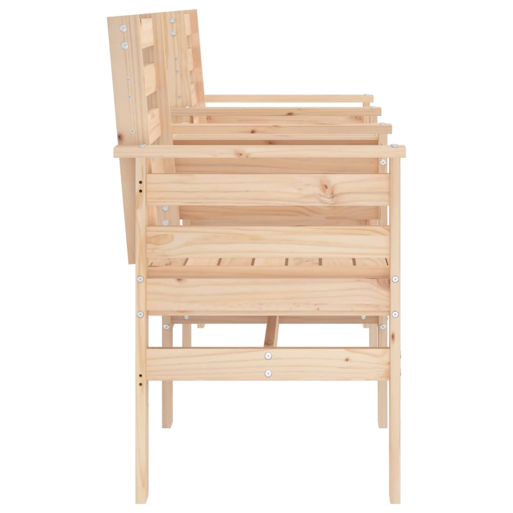 vidaXL Garden Bench with Table 2-Seater Solid Wood Pine