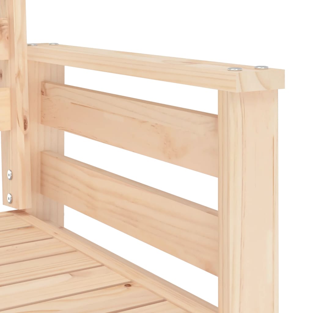 vidaXL Garden Bench with Table 2-Seater Solid Wood Pine
