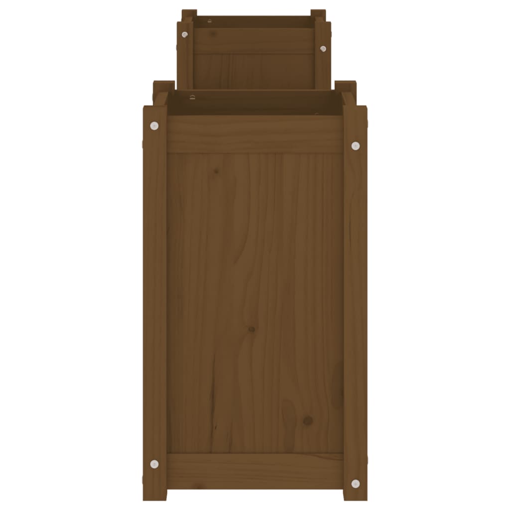 vidaXL Planter Bench Honey Brown 180x36x63 cm Solid Wood Pine