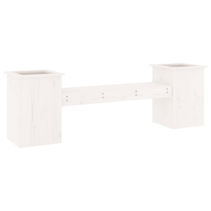 vidaXL Planter Bench White 184.5x39.5x56.5 cm Solid Wood Pine