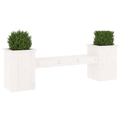 vidaXL Planter Bench White 184.5x39.5x56.5 cm Solid Wood Pine