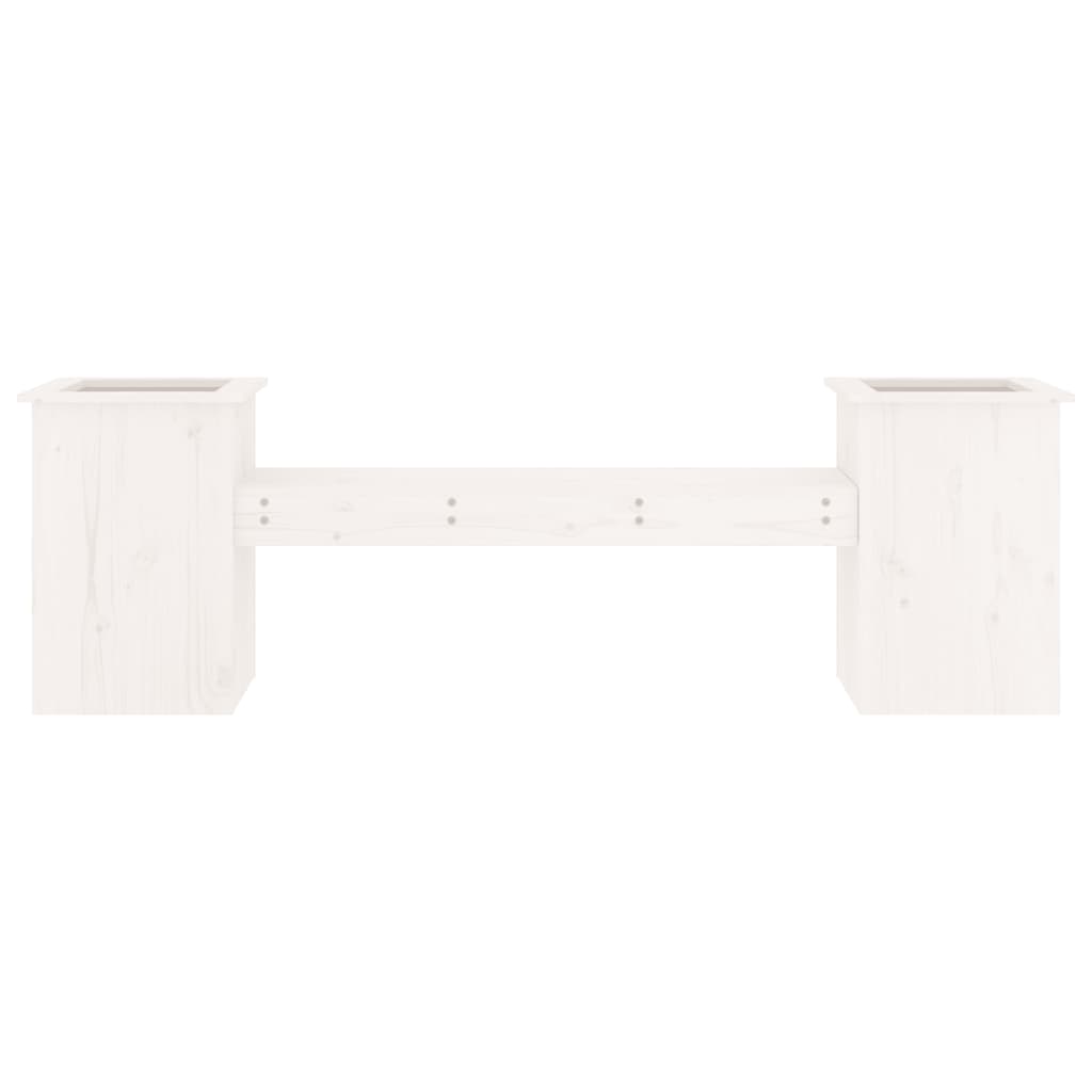 vidaXL Planter Bench White 184.5x39.5x56.5 cm Solid Wood Pine