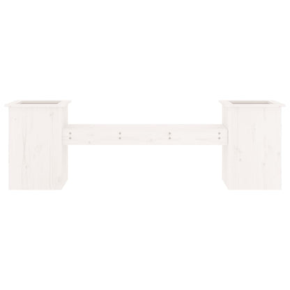 vidaXL Planter Bench White 184.5x39.5x56.5 cm Solid Wood Pine