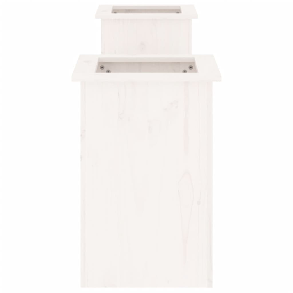 vidaXL Planter Bench White 184.5x39.5x56.5 cm Solid Wood Pine