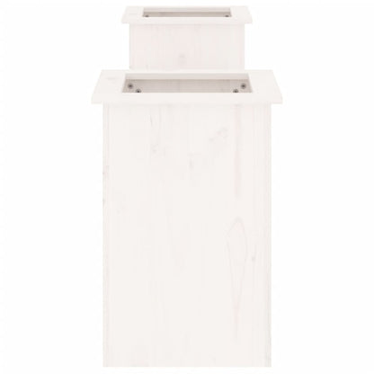 vidaXL Planter Bench White 184.5x39.5x56.5 cm Solid Wood Pine