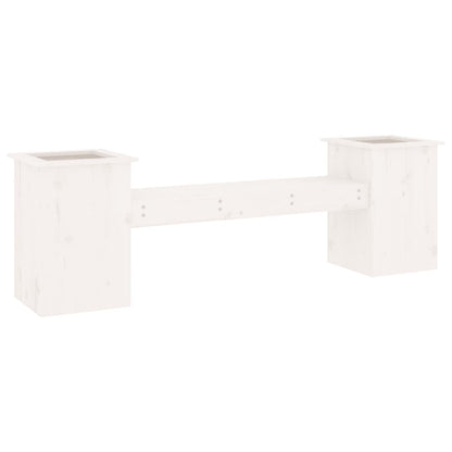 vidaXL Planter Bench White 184.5x39.5x56.5 cm Solid Wood Pine