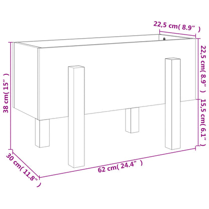 vidaXL Garden Planter 62x30x38 cm Solid Wood Pine