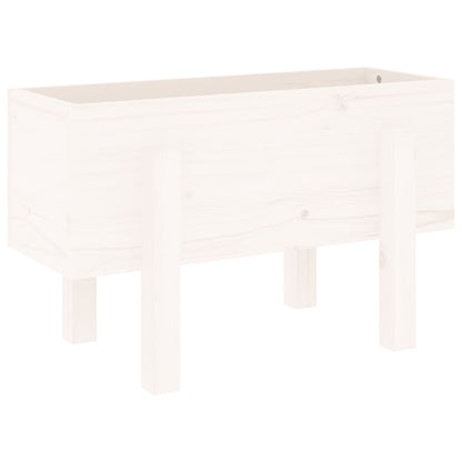 vidaXL Garden Planter White 62x30x38 cm Solid Wood Pine