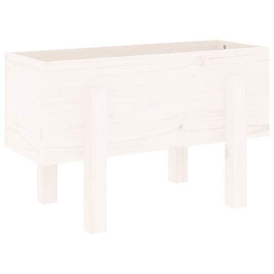 vidaXL Garden Planter White 62x30x38 cm Solid Wood Pine