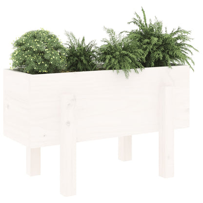 vidaXL Garden Planter White 62x30x38 cm Solid Wood Pine