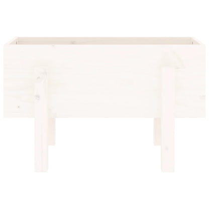 vidaXL Garden Planter White 62x30x38 cm Solid Wood Pine