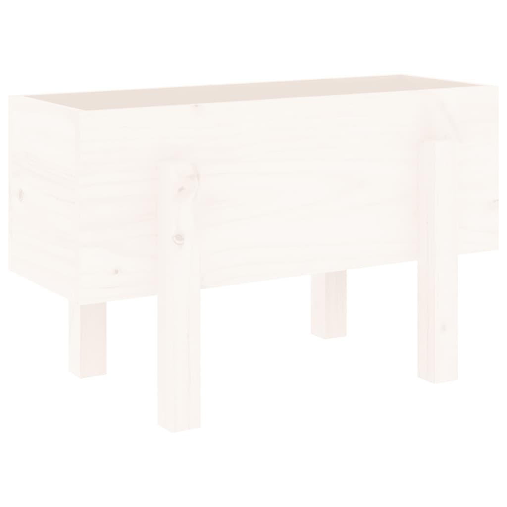 vidaXL Garden Planter White 62x30x38 cm Solid Wood Pine
