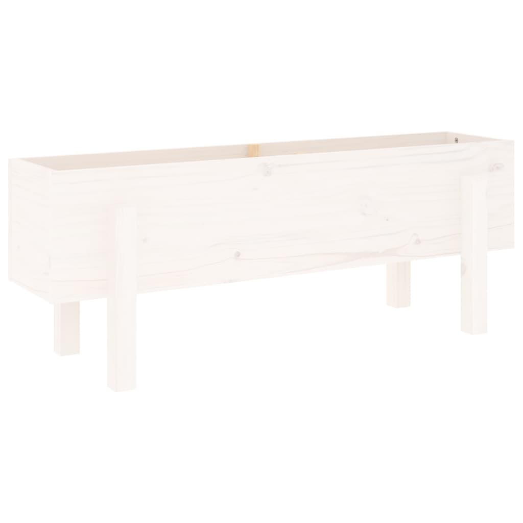 vidaXL Garden Raised Bed White 101x30x38 cm Solid Wood Pine