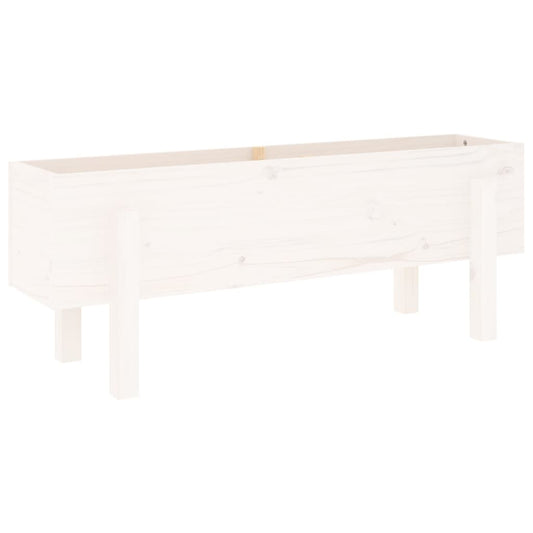 vidaXL Garden Raised Bed White 101x30x38 cm Solid Wood Pine