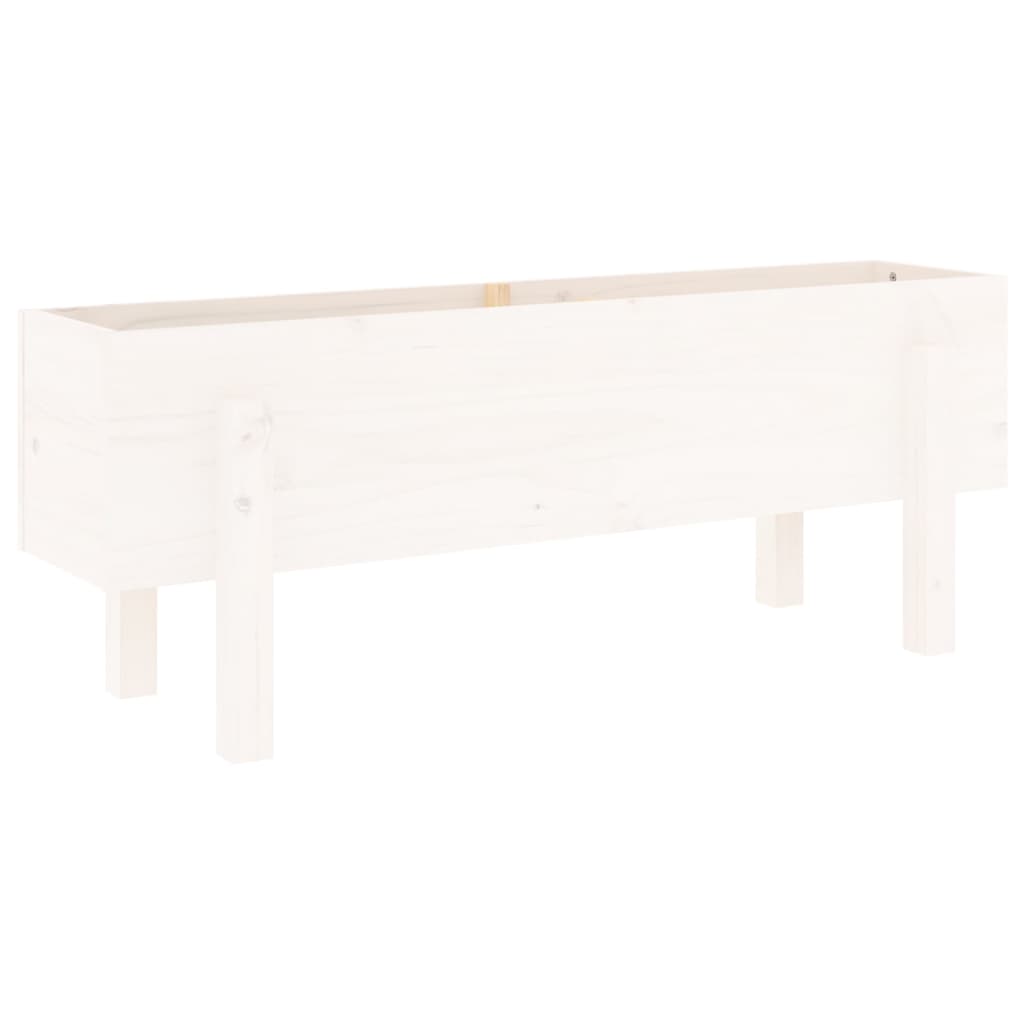 vidaXL Garden Raised Bed White 101x30x38 cm Solid Wood Pine