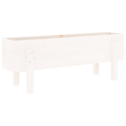 vidaXL Garden Raised Bed White 101x30x38 cm Solid Wood Pine