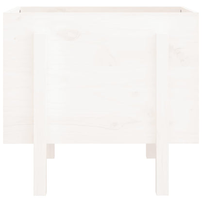 vidaXL Garden Planter White 62x50x57 cm Solid Wood Pine