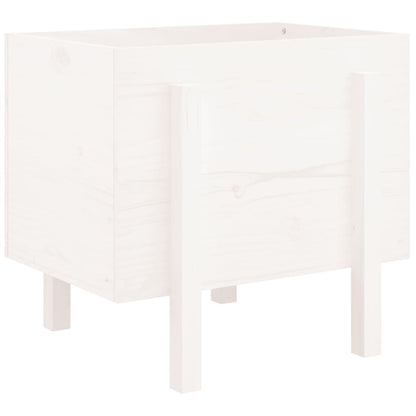 vidaXL Garden Planter White 62x50x57 cm Solid Wood Pine