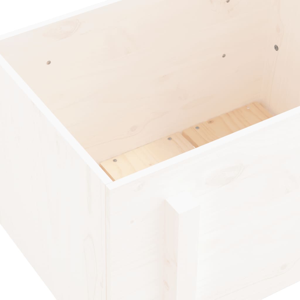 vidaXL Garden Planter White 62x50x57 cm Solid Wood Pine