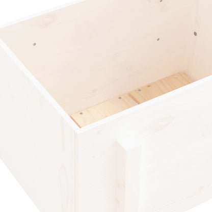 vidaXL Garden Planter White 62x50x57 cm Solid Wood Pine