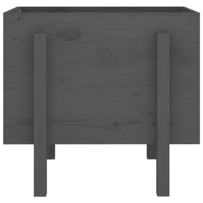 vidaXL Garden Planter Grey 62x50x57 cm Solid Wood Pine