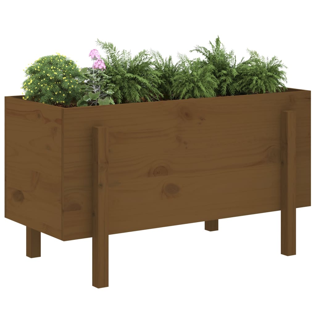 vidaXL Garden Raised Bed Honey Brown 101x50x57 cm Solid Wood Pine