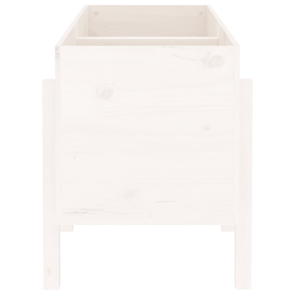 vidaXL Garden Raised Bed White 121x50x57 cm Solid Wood Pine