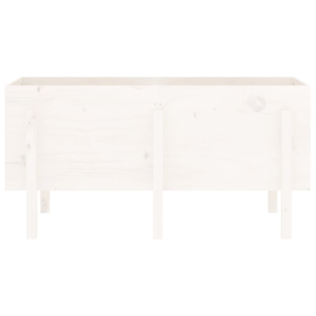 vidaXL Garden Raised Bed White 121x50x57 cm Solid Wood Pine