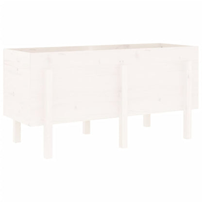 vidaXL Garden Raised Bed White 121x50x57 cm Solid Wood Pine
