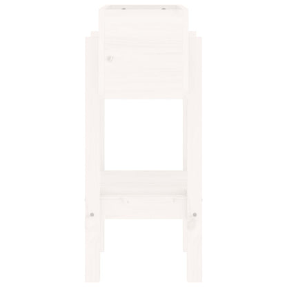 vidaXL Garden Planter White 62x30x69 cm Solid Wood Pine