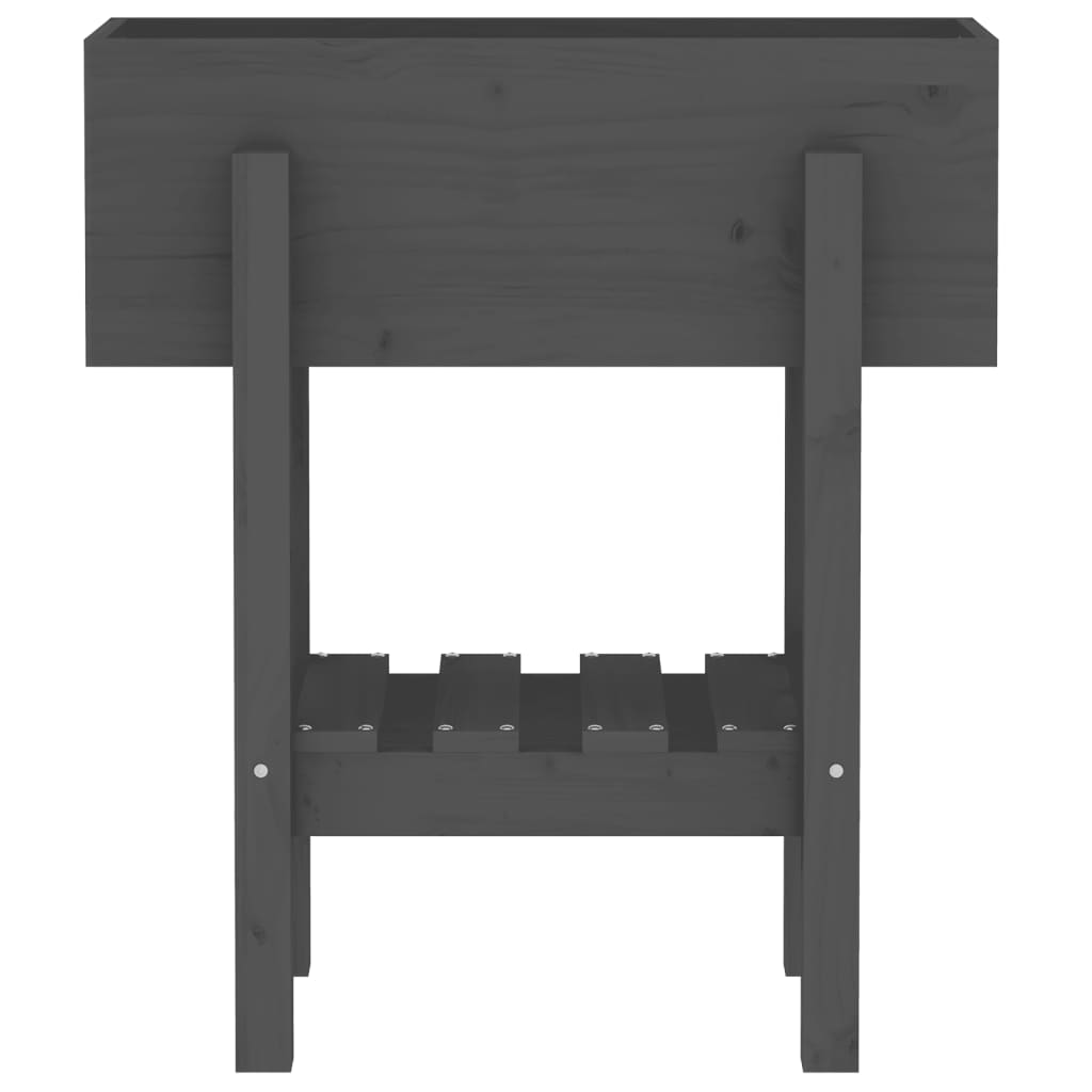 vidaXL Garden Planter Grey 62x30x69 cm Solid Wood Pine
