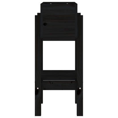 vidaXL Garden Planter Black 62x30x69 cm Solid Wood Pine