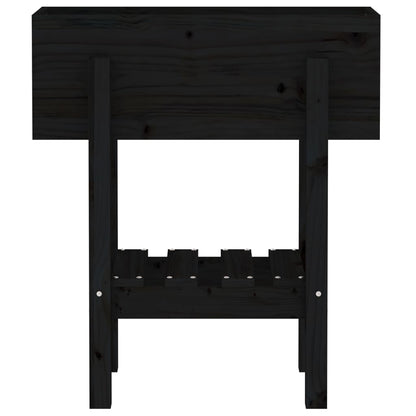 vidaXL Garden Planter Black 62x30x69 cm Solid Wood Pine