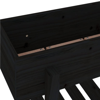 vidaXL Garden Planter Black 62x30x69 cm Solid Wood Pine