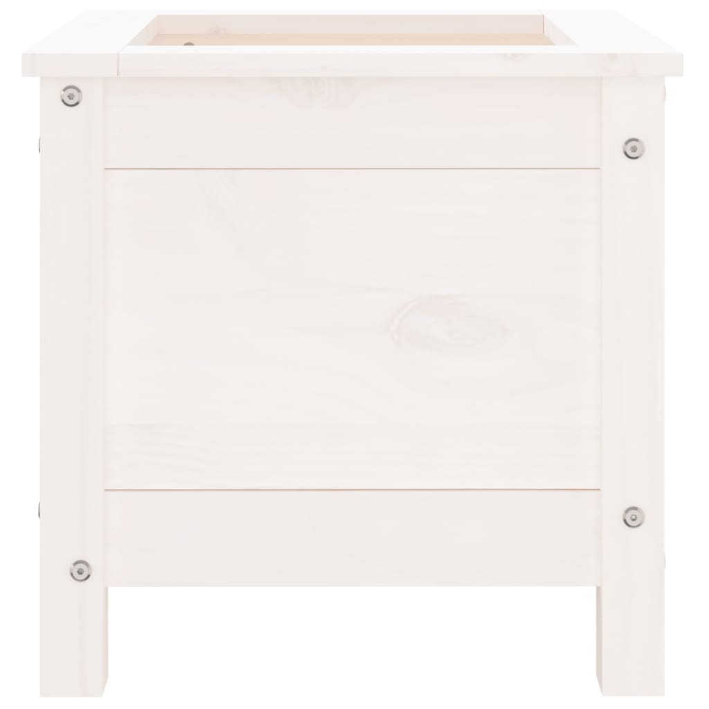 vidaXL Garden Planter White 40x40x39 cm Solid Wood Pine