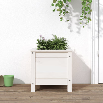 vidaXL Garden Planter White 40x40x39 cm Solid Wood Pine