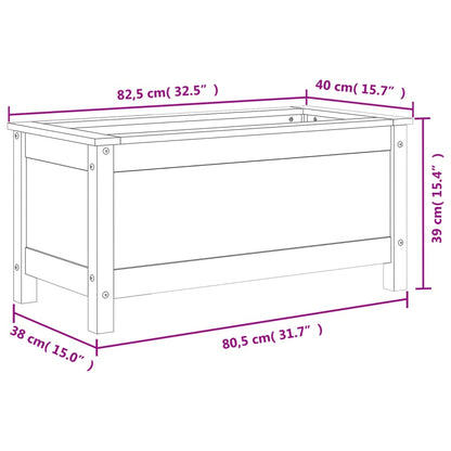 vidaXL Garden Planter Honey Brown 82.5x40x39 cm Solid Wood Pine