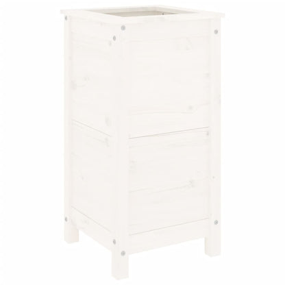 vidaXL Garden Planter White 40x40x78 cm Solid Wood Pine