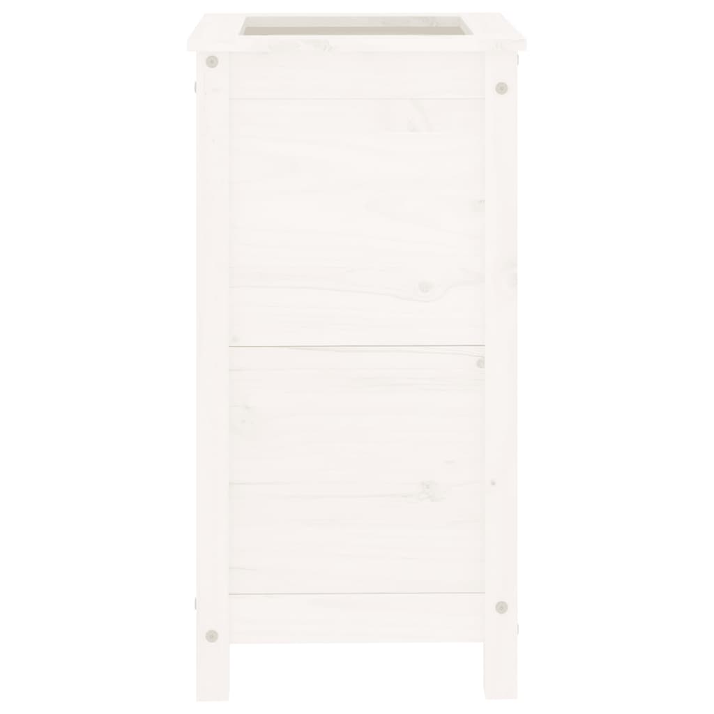 vidaXL Garden Planter White 40x40x78 cm Solid Wood Pine