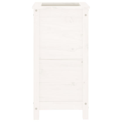 vidaXL Garden Planter White 40x40x78 cm Solid Wood Pine