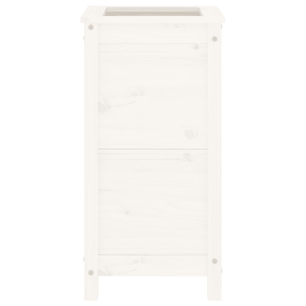vidaXL Garden Planter White 40x40x78 cm Solid Wood Pine