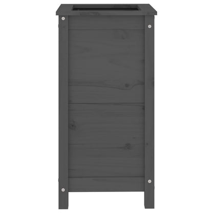 vidaXL Garden Planter Grey 40x40x78 cm Solid Wood Pine