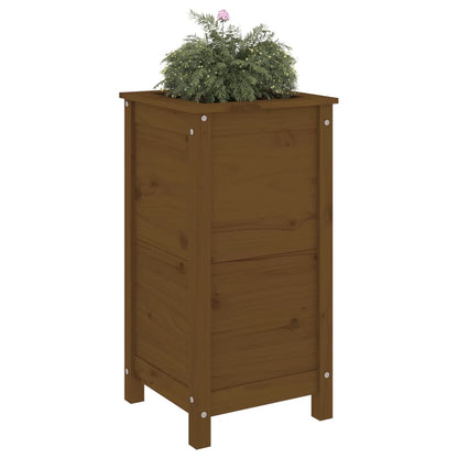 vidaXL Garden Planter Honey Brown 40x40x78 cm Solid Wood Pine