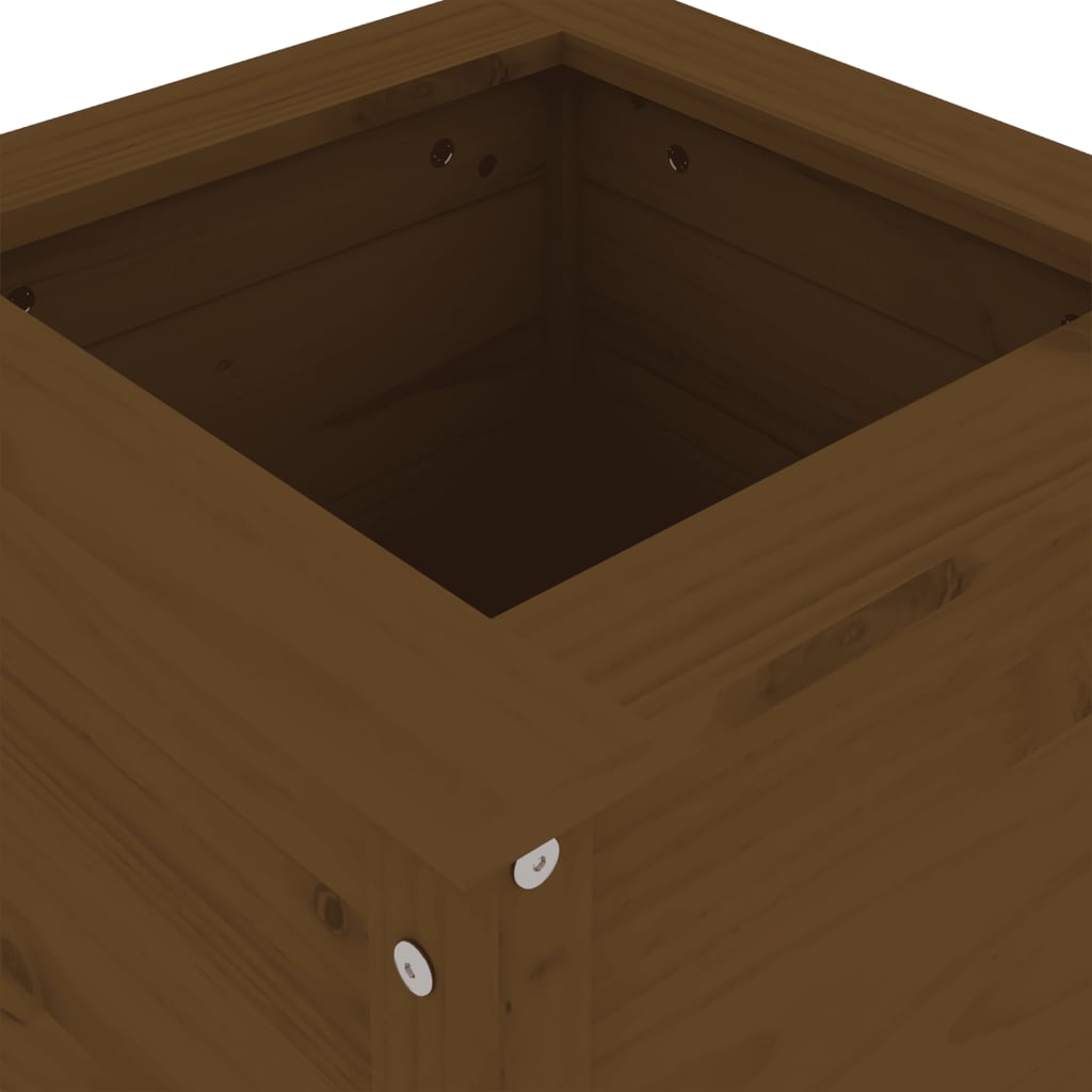 vidaXL Garden Planter Honey Brown 40x40x78 cm Solid Wood Pine